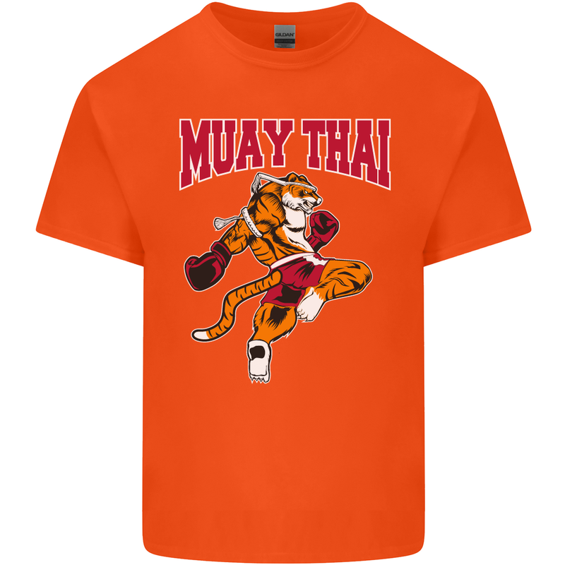 Muay Thai Tiger MMA Mixed Martial Arts Kids T-Shirt Childrens Orange