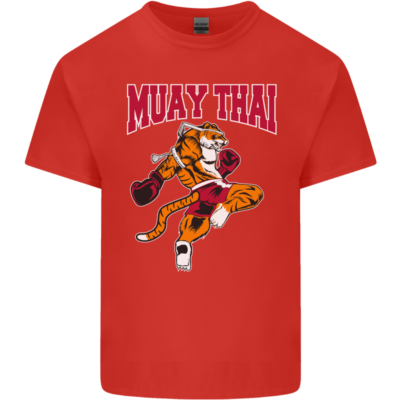 Muay Thai Tiger MMA Mixed Martial Arts Kids T-Shirt Childrens Red