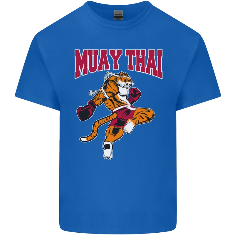 Muay Thai Tiger MMA Mixed Martial Arts Kids T-Shirt Childrens Royal Blue