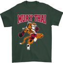 Muay Thai Tiger MMA Mixed Martial Arts Mens T-Shirt Cotton Gildan Forest Green