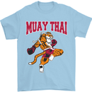 Muay Thai Tiger MMA Mixed Martial Arts Mens T-Shirt Cotton Gildan Light Blue