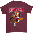 Muay Thai Tiger MMA Mixed Martial Arts Mens T-Shirt Cotton Gildan Maroon
