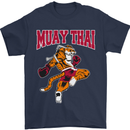 Muay Thai Tiger MMA Mixed Martial Arts Mens T-Shirt Cotton Gildan Navy Blue