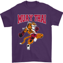 Muay Thai Tiger MMA Mixed Martial Arts Mens T-Shirt Cotton Gildan Purple