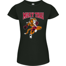 Muay Thai Tiger MMA Mixed Martial Arts Womens Petite Cut T-Shirt Black