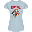Muay Thai Tiger MMA Mixed Martial Arts Womens Petite Cut T-Shirt Light Blue