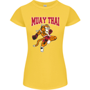 Muay Thai Tiger MMA Mixed Martial Arts Womens Petite Cut T-Shirt Yellow