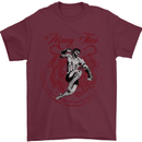 Muay Thai Tiger Warrior MMA Martial Arts Mens T-Shirt Cotton Gildan Maroon
