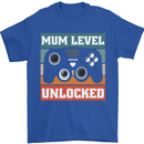 Mum Level Unlocked New Mommy Baby Born Mens T-Shirt 100% Cotton Royal Blue