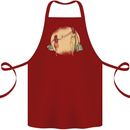 Mum and Daughter Shopping Cotton Apron 100% Organic Maroon