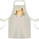 Mum and Daughter Shopping Cotton Apron 100% Organic Natural