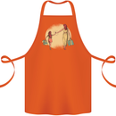 Mum and Daughter Shopping Cotton Apron 100% Organic Orange
