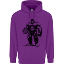 Muscle Man Gym Training Top Bodybuilding Childrens Kids Hoodie Purple