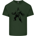Muscle Man Gym Training Top Bodybuilding Mens Cotton T-Shirt Tee Top Forest Green