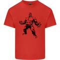 Muscle Man Gym Training Top Bodybuilding Mens Cotton T-Shirt Tee Top Red