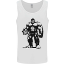 Muscle Man Gym Training Top Bodybuilding Mens Vest Tank Top White