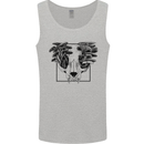Mushroom Alien Skull Mens Vest Tank Top Sports Grey