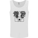 Mushroom Alien Skull Mens Vest Tank Top White