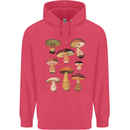 Mushroom Faces Foraging Mycology Childrens Kids Hoodie Heliconia
