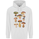 Mushroom Faces Foraging Mycology Childrens Kids Hoodie White