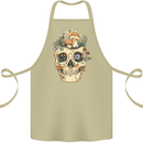 Mushroom Skull Nature Ecology Toadstool Cotton Apron 100% Organic Khaki