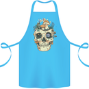 Mushroom Skull Nature Ecology Toadstool Cotton Apron 100% Organic Turquoise