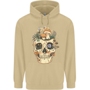 Mushroom Skull Nature Ecology Toadstool Mens 80% Cotton Hoodie Sand