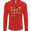 Mushroom Species Mens Long Sleeve T-Shirt Red