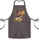 Mushroom Species Mycology Foraging Cotton Apron 100% Organic Dark Grey