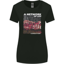 Mushrooms A Network of Life Mycology Womens Wider Cut T-Shirt Black