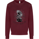 Music Is My Only Drug Funny DJ Vinyl Decks Mens Sweatshirt Jumper Maroon