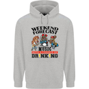 Music Weekend Forecast Alcohol Beer Mens 80% Cotton Hoodie Sports Grey