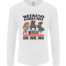 Music Weekend Forecast Alcohol Beer Mens Long Sleeve T-Shirt White