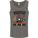 Music Weekend Forecast Alcohol Beer Mens Vest Tank Top Charcoal