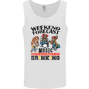 Music Weekend Forecast Alcohol Beer Mens Vest Tank Top White