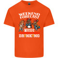 Music Weekend Funny Alcohol Beer Mens Cotton T-Shirt Tee Top Orange