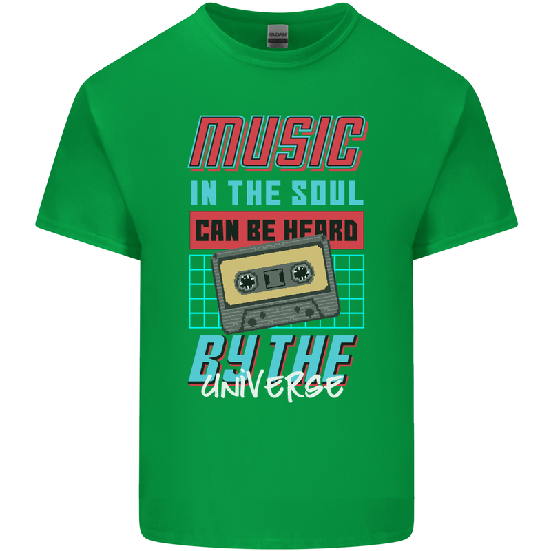 Music in the Soul Heard by the Universe Mens Cotton T-Shirt Tee Top Irish Green
