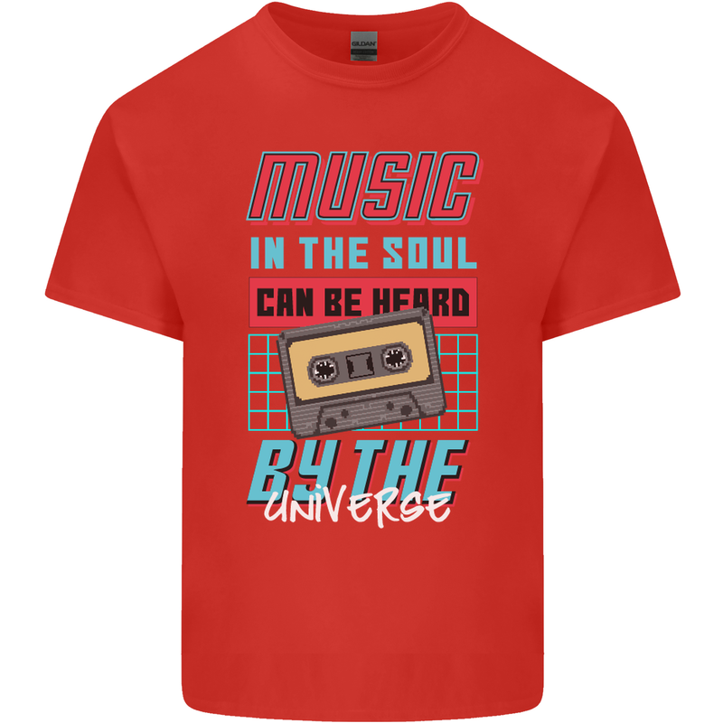 Music in the Soul Heard by the Universe Mens Cotton T-Shirt Tee Top Red