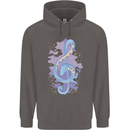 Musical Keyboard Dragon Mens 80% Cotton Hoodie Charcoal
