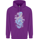 Musical Keyboard Dragon Mens 80% Cotton Hoodie Purple