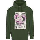 My Atoms Love Your Atoms Valentine's Day Mens 80% Cotton Hoodie Forest Green