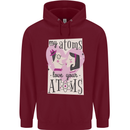 My Atoms Love Your Atoms Valentine's Day Mens 80% Cotton Hoodie Maroon
