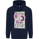 My Atoms Love Your Atoms Valentine's Day Mens 80% Cotton Hoodie Navy Blue