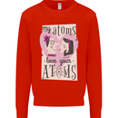 My Atoms Love Your Atoms Valentine's Day Mens Sweatshirt Jumper Bright Red