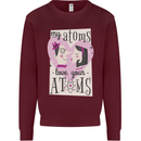 My Atoms Love Your Atoms Valentine's Day Mens Sweatshirt Jumper Maroon