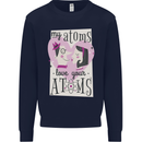 My Atoms Love Your Atoms Valentine's Day Mens Sweatshirt Jumper Navy Blue