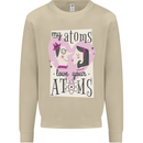 My Atoms Love Your Atoms Valentine's Day Mens Sweatshirt Jumper Sand