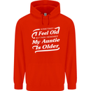 My Auntie is Older 30th 40th 50th Birthday Childrens Kids Hoodie Bright Red
