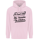 My Auntie is Older 30th 40th 50th Birthday Childrens Kids Hoodie Light Pink
