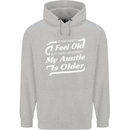 My Auntie is Older 30th 40th 50th Birthday Childrens Kids Hoodie Sports Grey